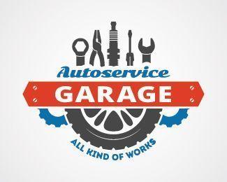 Automobile Parts Logo - Autoservice Garage Logo design - Combination of automobile tools ...