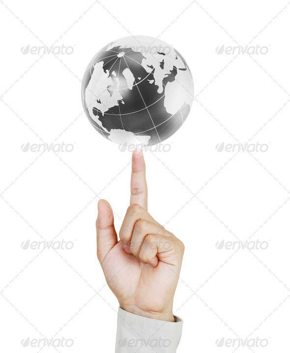 Hands Heart and Globe Logo - holding glowing earth globe in his hands. background,. N2