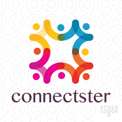 Connecting People Logo - people connecting together social media group. LOGO. Logos, Logo