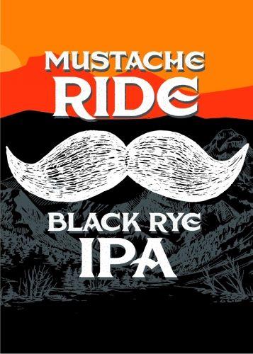 Sawtooth Brewery Logo - Mustache Ride Black IPA