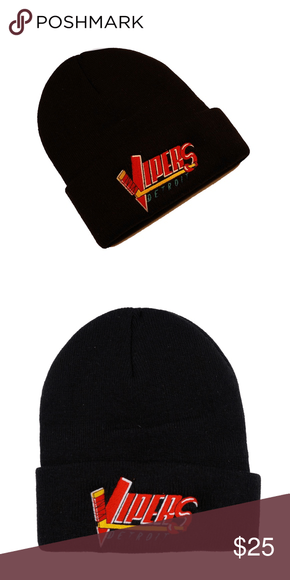 Detroit Vipers Logo - Detroit Vipers Beanie Black Alt Logo Boutique. My Posh Closet