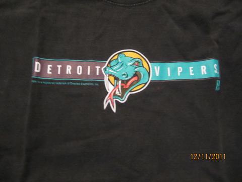 Detroit Vipers Logo - Lilmoxie — Detroit Vipers Minor Hockey Logo Black T Shirt Large ...