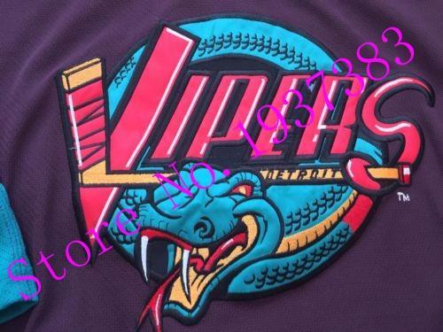 Detroit Vipers Logo - New Design Style Detroit Vipers Vintage Hockey Jerseys Accept Custom ...