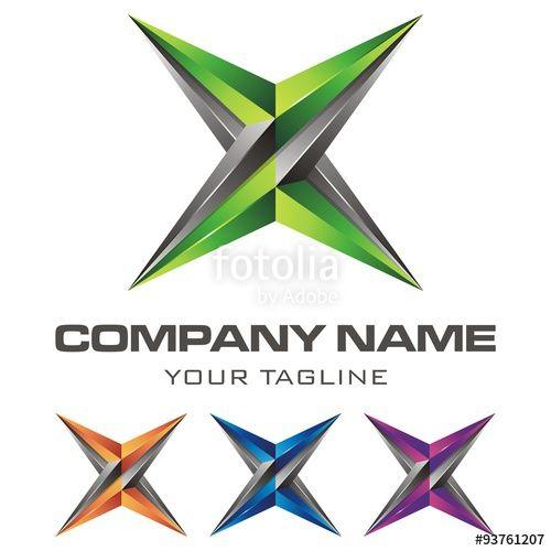 Letter X Logo - Letter X Logo. creative letter 3d logo template, initial x company ...