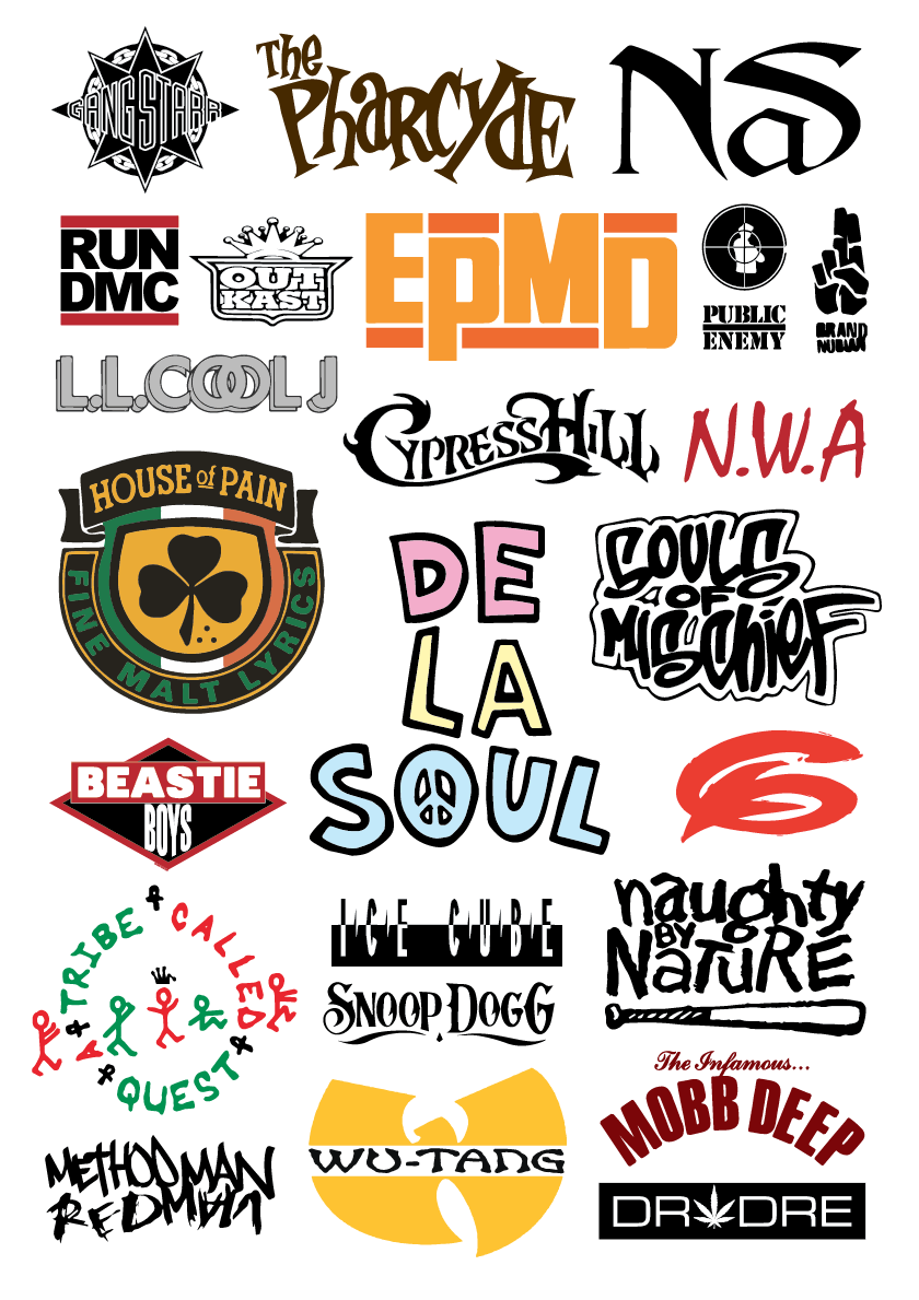 Rap Band Logo - Hip Hop logos - A3 Poster | logo | Hip hop, Hip hop logo, Hip hop rap