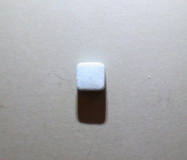 Square White with Blue Rectangle Logo - Square Blue Pill with Round Corners and A Imprint