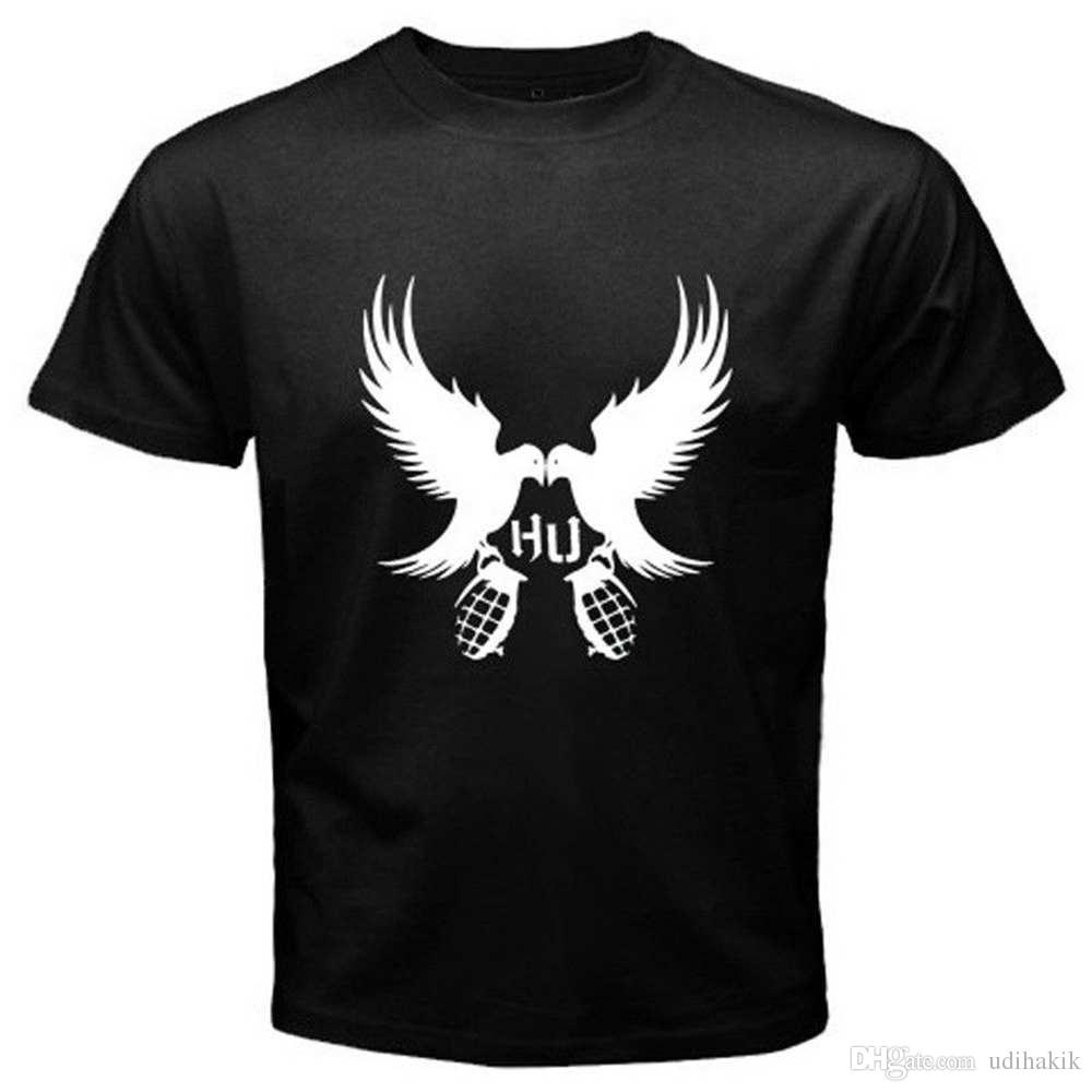 Rap Band Logo - New Hollywood Undead Rock Rap Band Logo Men'S Black T Shirt Size S