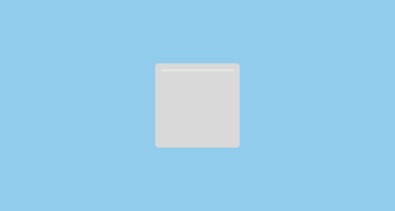 Square White with Blue Rectangle Logo - ⬜ White Large Square Emoji