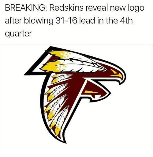 Redskins New Logo - BREAKING Redskins Reveal New Logo After Blowing 31-16 Lead in the ...
