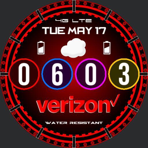 Big Red R in Circle Logo - Big Red for G Watch R - FaceRepo
