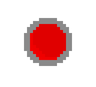 Big Red R in Circle Logo - Big red button | Pixel Art Maker