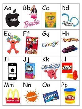 Alphabet Brands Logo - Alphabet Sound Chart with Brand Logos | Structured Teaching ...