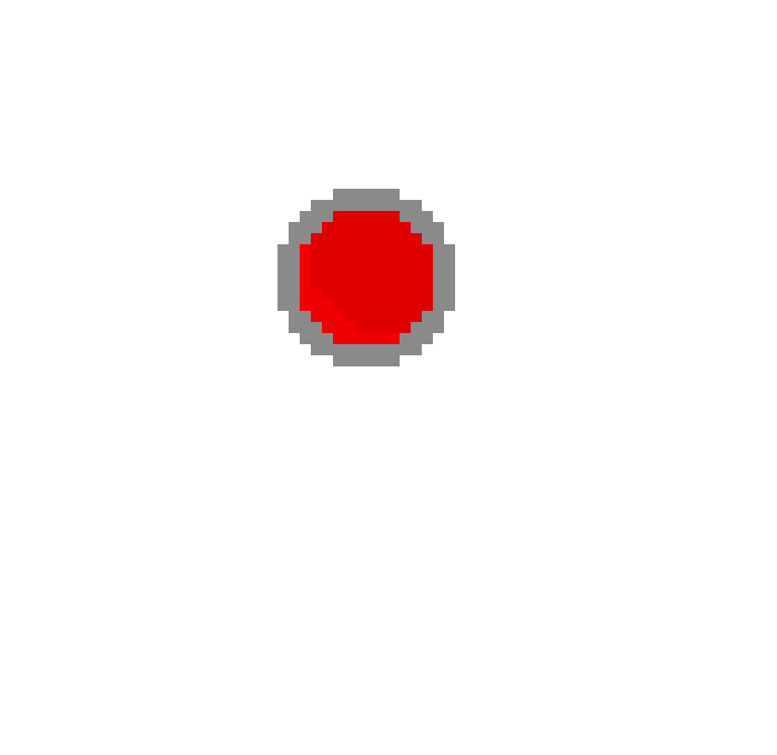 Big Red R in Circle Logo - Big red button | Pixel Art Maker