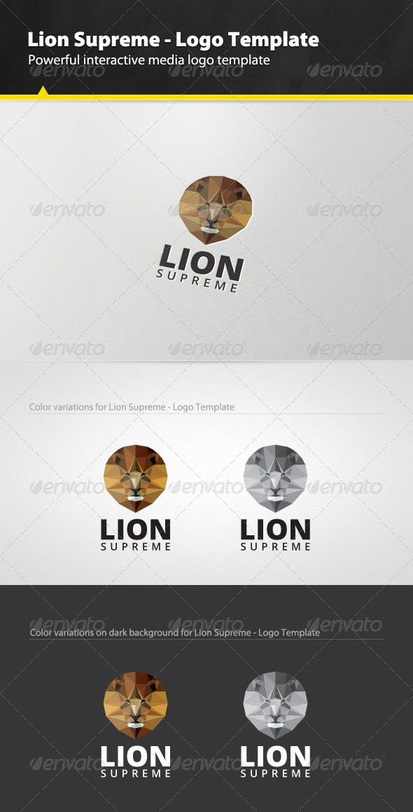 Lion Supreme Logo - Lion Supreme - Logo Template by Mangustas | GraphicRiver