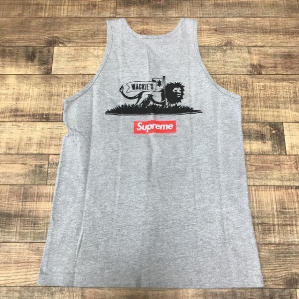 Lion Supreme Logo - 13ss Supreme × Wackies Sugar Tank Grey gray Swa key z tank top Lion ...