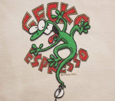Gecko Surf Logo - Men's Vintage 80's SURF CRAZY SHIRTS Hawaii Gecko Espresso Tank Top