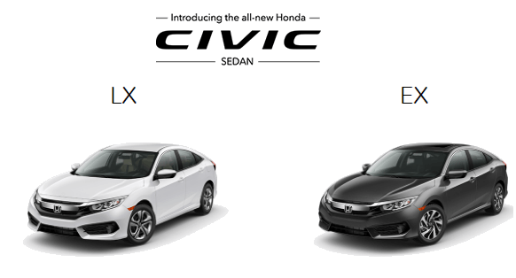 Honda Civic RX Logo - Which Honda Civic Sedan is Right for you: LX, EX, EX-T, EX-L, or ...