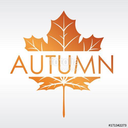 Fall Leaf Logo - Modern style autumn logo design with fall colors and a maple leaf ...