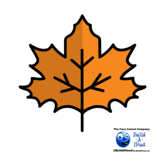 Fall Leaf Logo - Fall Leaf Cutouts - Seasonal Oversized Cutouts - Build A-Head