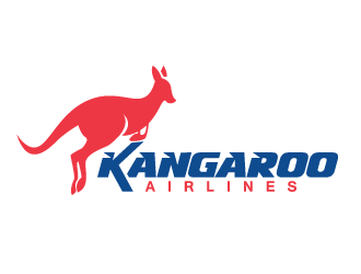 Kangaroo Airline Logo - KANGAROO AIRLINES logo design - 48HoursLogo.com