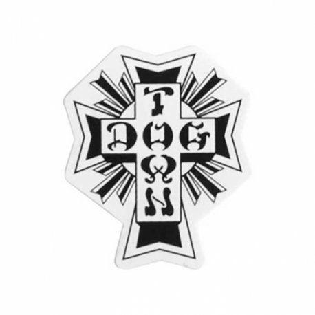 At Cross Logo - Buy Dogtown Cross Logo Black Die Cut Sticker Large at the longboard ...