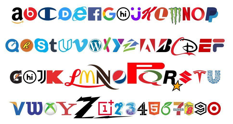 Alphabet Brands Logo - This funky new font is made up entirely of brands
