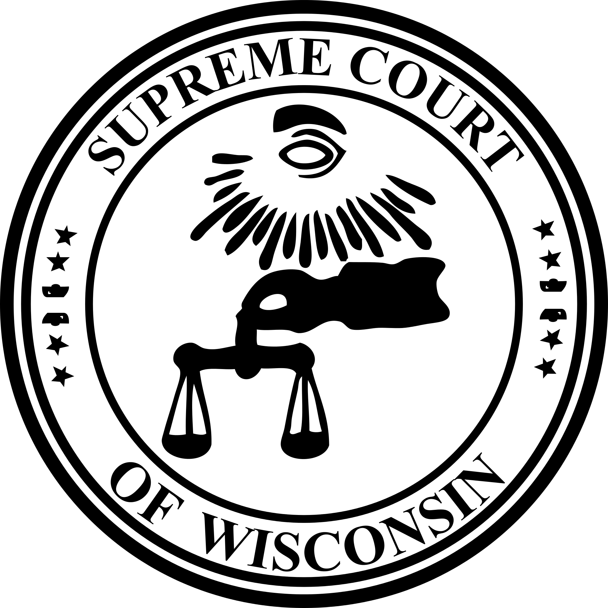 Lion Supreme Logo - Seal of the Supreme Court of Wisconsin.svg