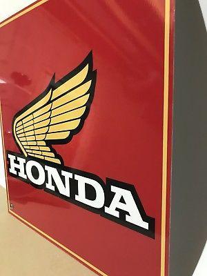 Honda Motorcycle Logo - HONDA MOTORCYCLE VINTAGE Logo Reproduction Garage Sign - $21.00