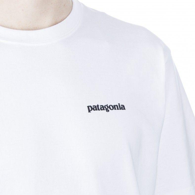 White Patagonia Logo - Patagonia P-6 Logo Responsibili-Tee T-Shirt (White) - Consortium.