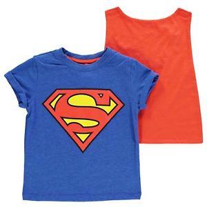 Blue and Red Clothing Logo - Superman Logo & Cape T-Shirt Infant Boys Blue/Red Top Tee Tshirt ...