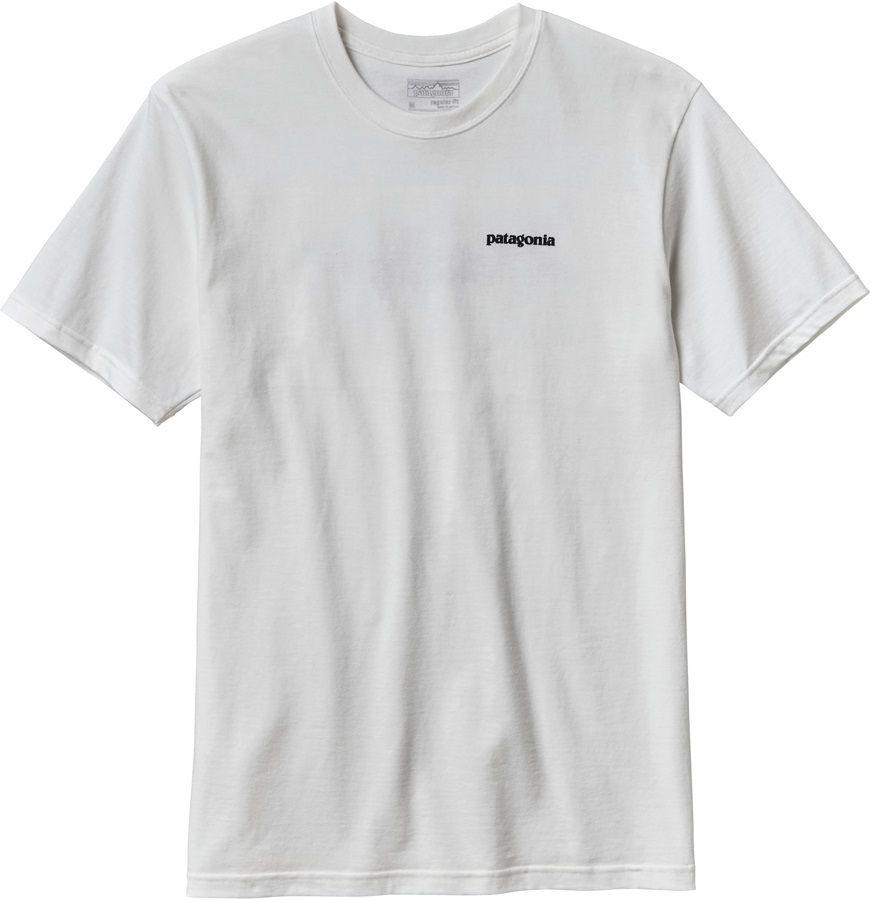 White Patagonia Logo - Patagonia P 6 Logo T Shirt XL White