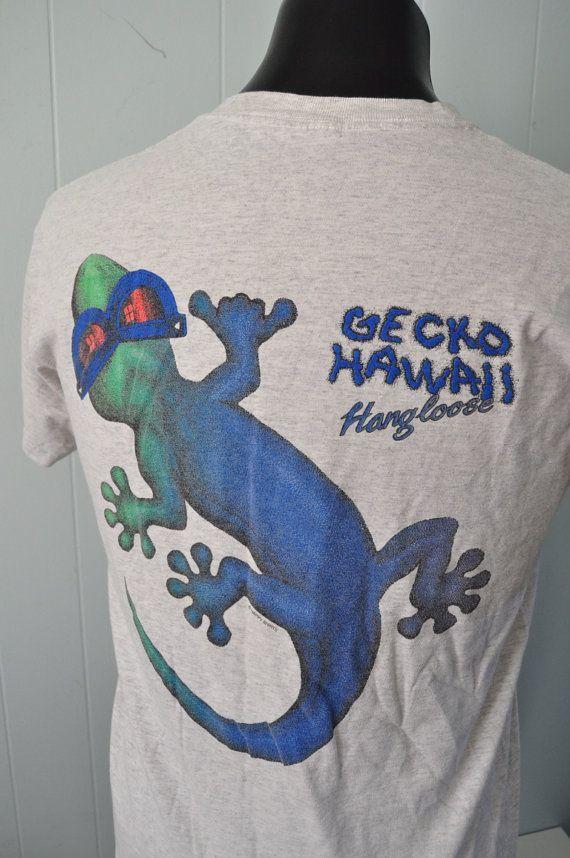 Gecko Surf Logo - Gecko Hawaii Hang Loose. T shirts. T shirt, Vintage, Vintage surf