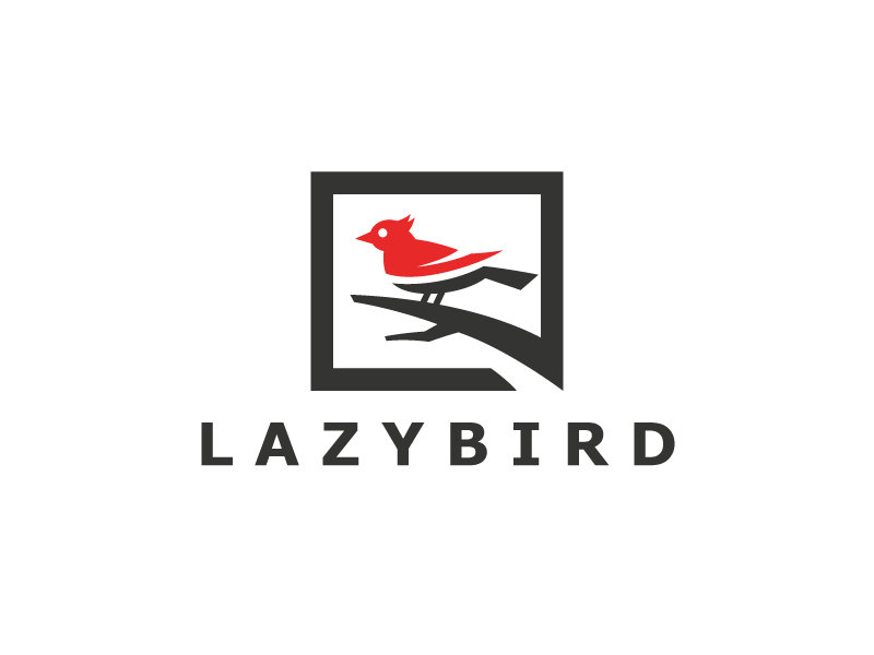 White with Red Bird Logo - Lazy Bird Logo by bevouliin | Dribbble | Dribbble