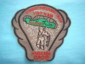 Crow War Logo - VIETNAM WAR PATCH US MARINES HMM-365 COMBAT RECOVERY TEAM 