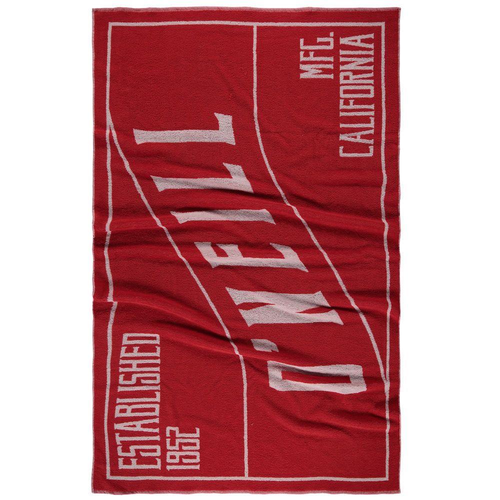 Large Red O Logo - O'NEILL MENS WOMENS TOWEL.LARGE RED COTTON SUMMER SURFER BEACH MAT ...