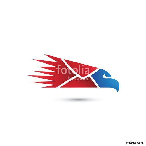 Fastmail Logo - Eagle Fast Mail Logo Stock Image And Royalty Free Vector Files