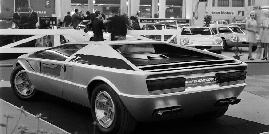 Car with 2 Boomerangs Logo - This Futuristic Maserati Boomerang Concept Just Sold For $3.7M at ...
