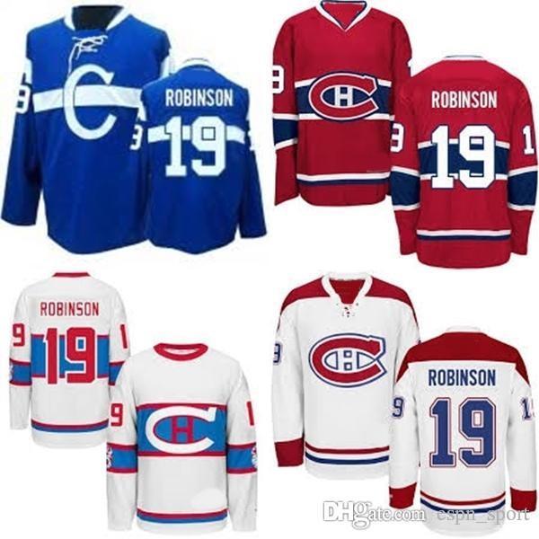 Red White and Blue Hockey Logo - 2019 Hot Sale Cheap Montreal Canadiens 19 Larry Robinson Blue Red ...