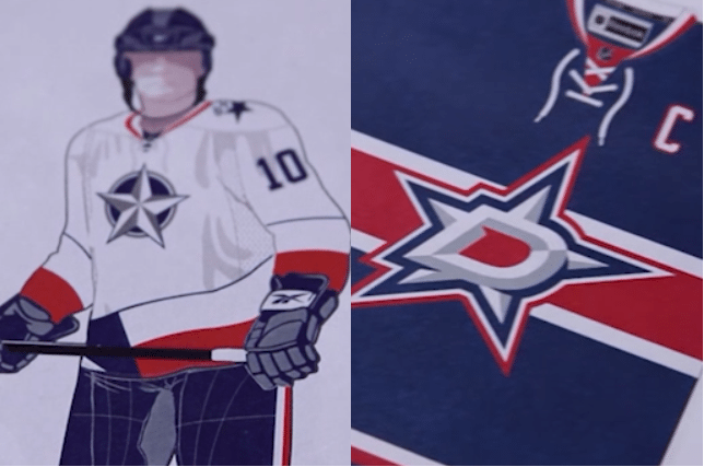Red White and Blue Hockey Logo - Jersey concepts show Dallas Stars almost went red, white and blue