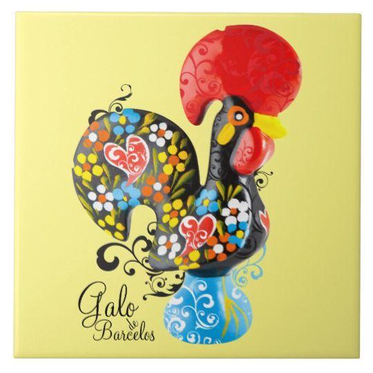Famous Rooster Logo - Famous Rooster of Barcelos edition Tile. Zazzle.co.uk