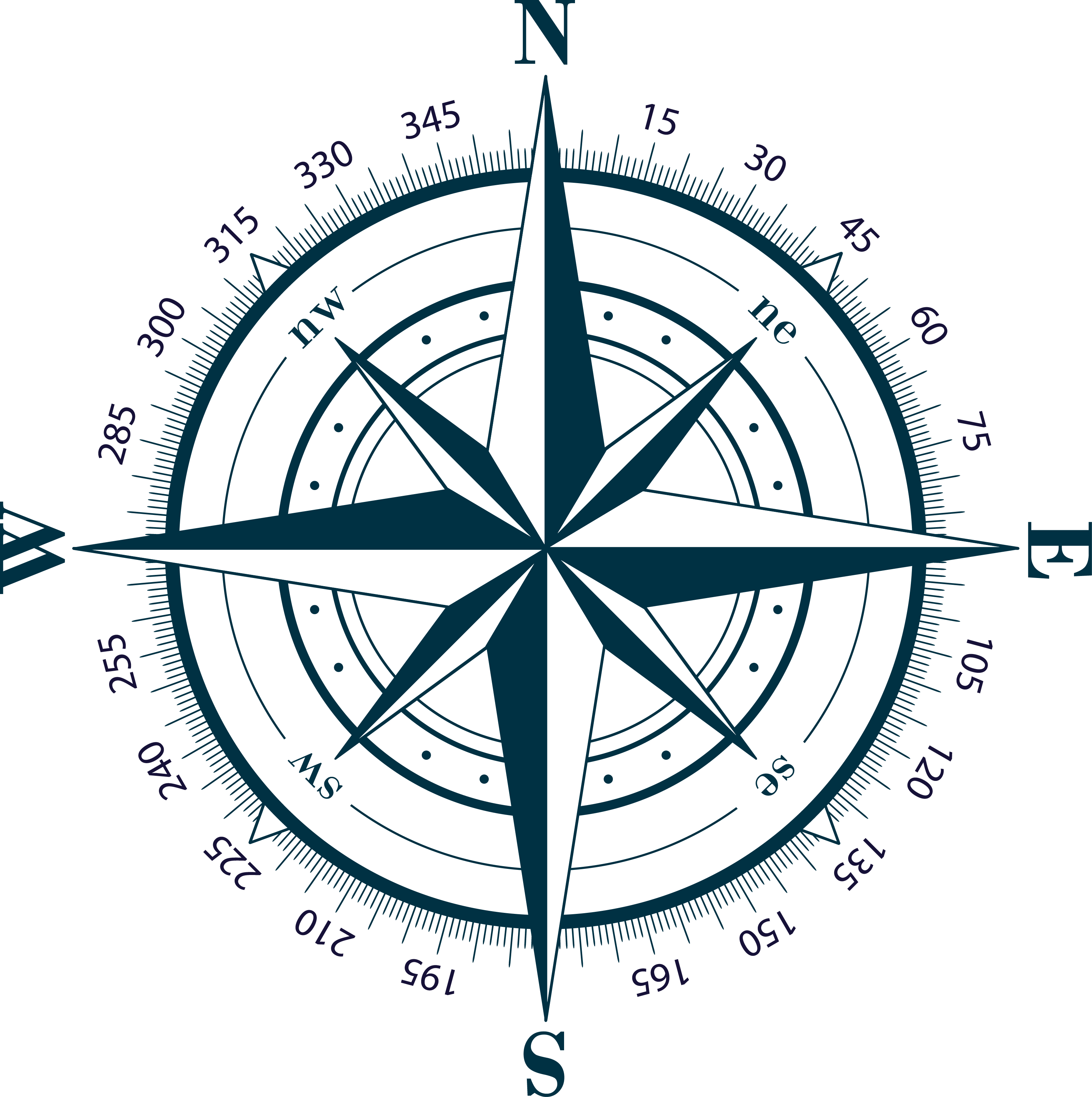 Nautical Compass Logo - Nautical compass graphic black and white library HUGE FREEBIE