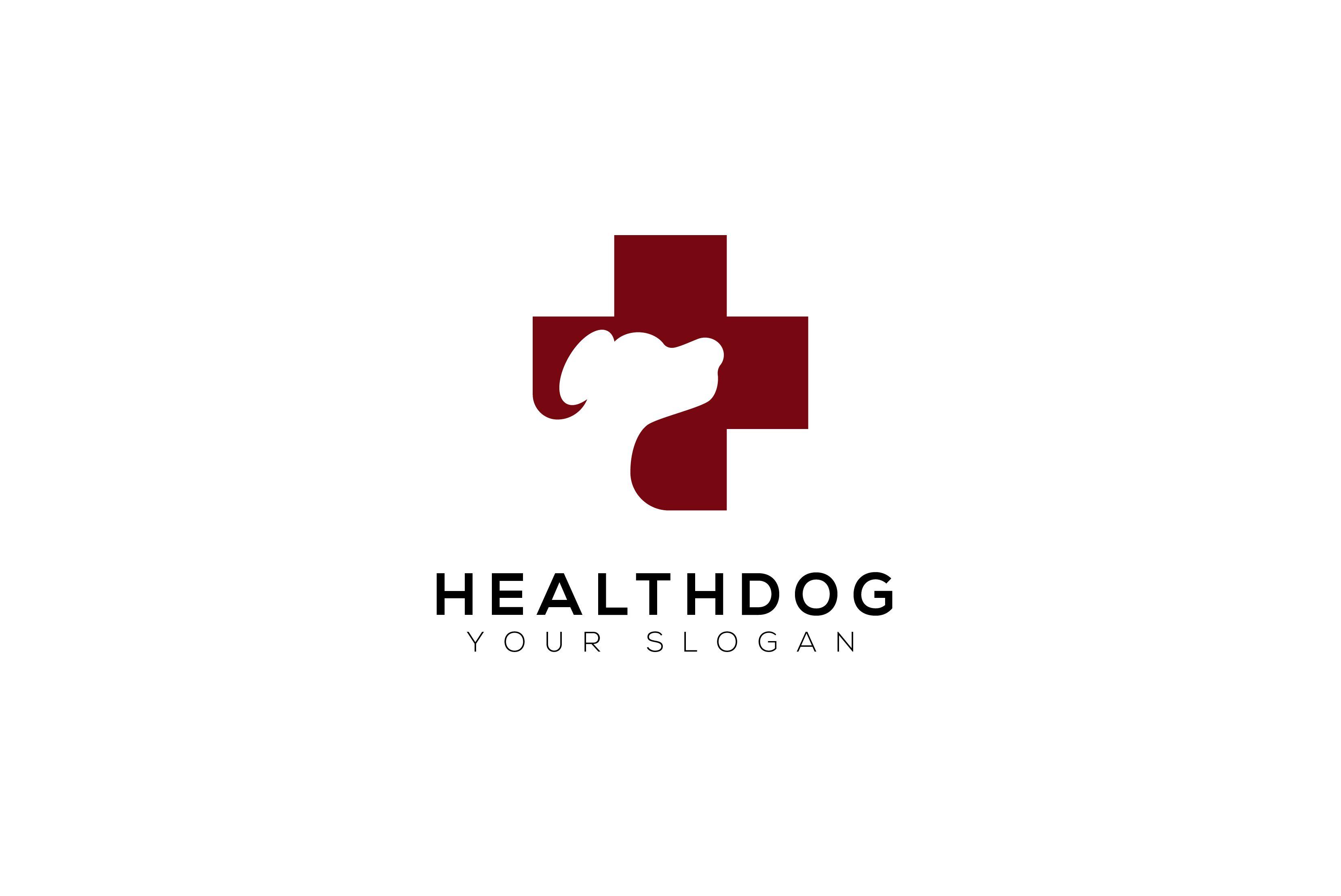 Maroon Dog Logo - Health Dog Logo - Vsual