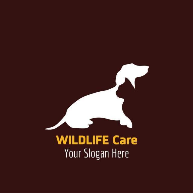Maroon Dog Logo - Wildlife care logo with dark background red dogs Template for Free ...
