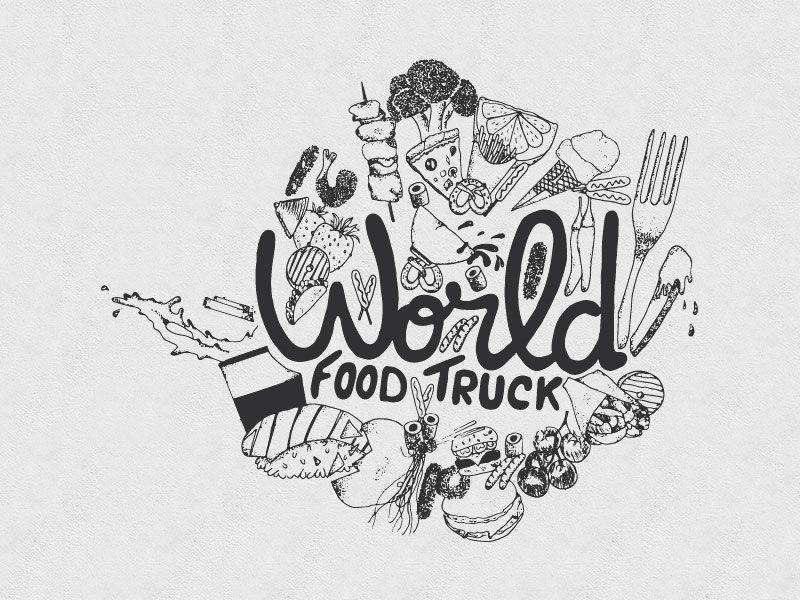 Food World Logo - Logo - world food truck by sophie rousseau | Dribbble | Dribbble