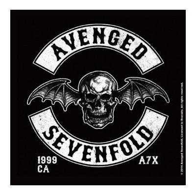 Avenged Sevenfold Black and White Logo - Avenged Sevenfold Death Bat Crest Coaster Merch