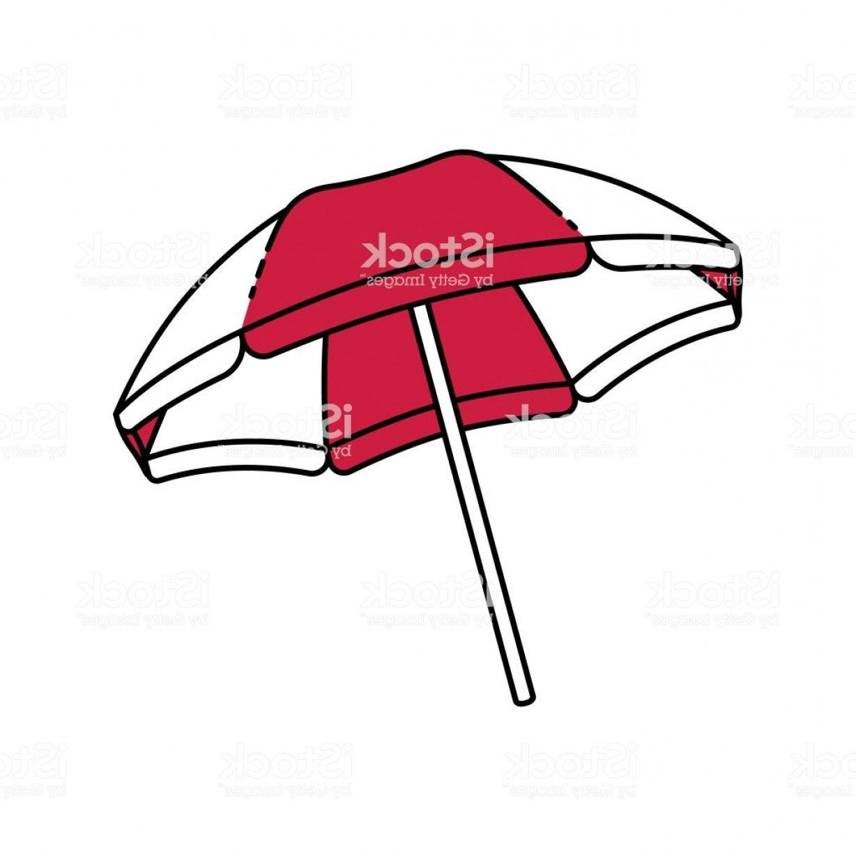 Red Umbrella Outline Logo - Umbrella Outline Vector