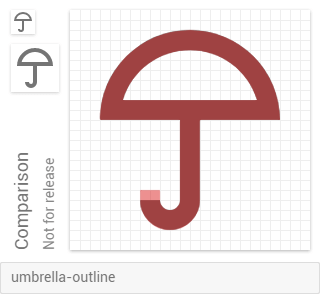 Red Umbrella Outline Logo - Update Icons Umbrella And Umbrella Outline · Issue