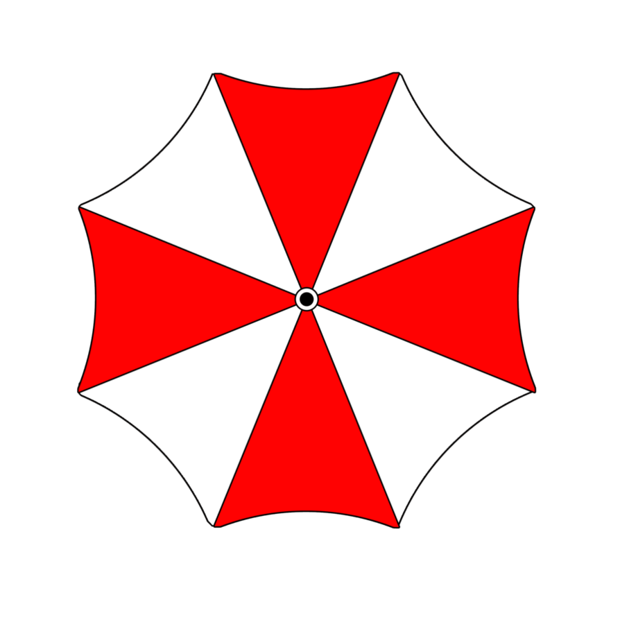 Red Umbrella Outline Logo - Umbrella Logos