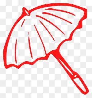 Red Umbrella Outline Logo - Girl With Umbrella Clip Art Clipart - Girl With Umbrella Silhouette ...