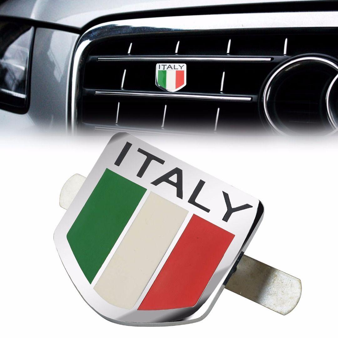 Italian Flag Car Logo - 1x Metal Italy Italian Flag Car Front Grill Grille Emblem Badge ...
